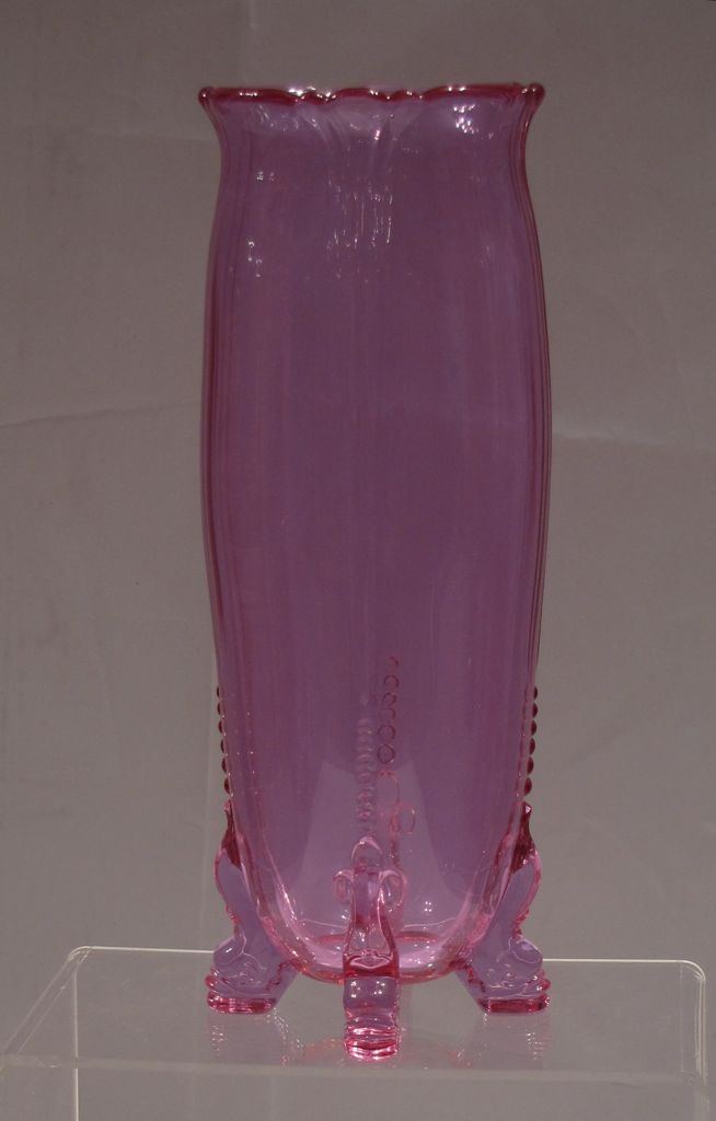 #1401 Empress 9 inch Footed Vase, Alexandrite, 1930-1935