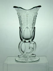 #1420 Tulip Vase, Crystal, unk cutting, 1933-1937