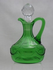 #1295 Beaded Swag, Oil Bottle, Emerald, 1899-1902