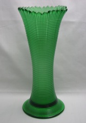 Plaid, Vase, Emerald 