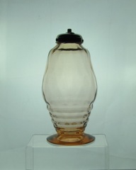 #3480 Donna Water Lamp ? Diamond Optic, Flamingo, 1925-1935