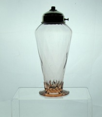 #4206 Optic Tooth Water Lamp, Diamond Optic, Flamingo, 1928?