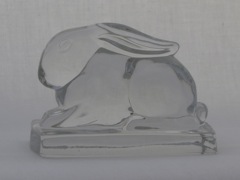 Rabbit Paperweight No. 1538, crystal 1941-1946