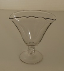 #1540 Lariat vase, crimped, crystal, 1942-1957
