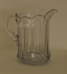 #400 Colonial Jug, scalloped top, crystal, 1909-1924
