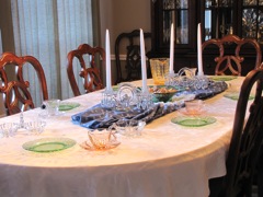 Misc. Heisey Table setting