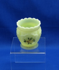 #1280 Winged Scroll Toothpick with #54 Painted rose with green leaves, Ivorina Verde, 1898-1904