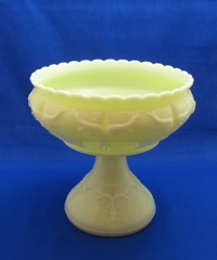 #1280 Winged Scroll, Rounded Top Compote, Ivorina Verde, 1898-1904