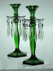 #5 Patrician 12 in 1 lightCandelabra with Crystal Prism, Moongleam, 1925-1933