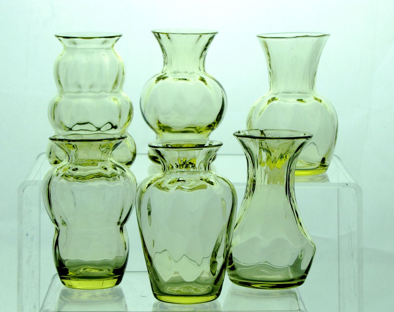 #4227,4228,4229,4230,4231,4232, Favor Vases, Sahara, Diamond Optic, 1933-1937