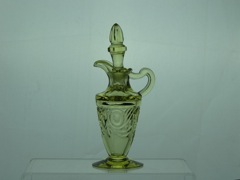 #1405 Ipswich, Cruet, Footed with #86 Stopper, Sahara, 1931-1937