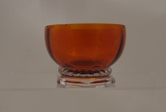 #3397 Gascony Sherbert, Tangerine with Crystal Base, 1932-1935